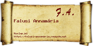 Falusi Annamária névjegykártya