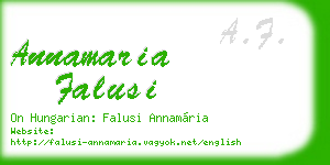 annamaria falusi business card