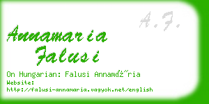 annamaria falusi business card